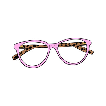 Pink Cheetah Pattern Glasses