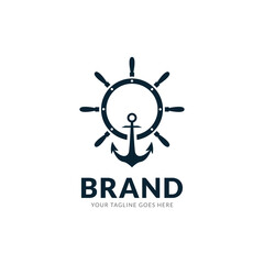 Nautical Logo Design vector Template..