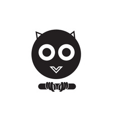  owl icon vector