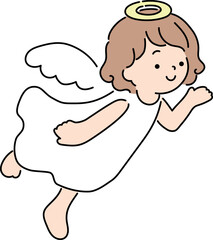 天使の男の子イラスト