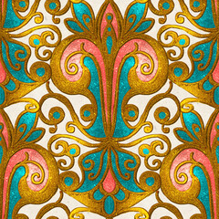 Gold embroidery with arabesques