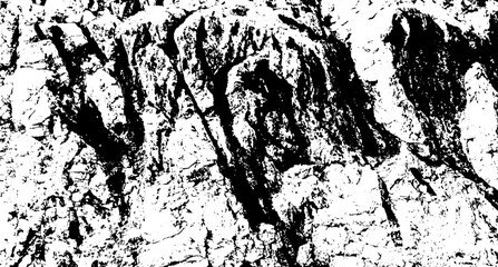 Grungy cragged bumpy pitted cavity stone facade, split layer gap.Ruined cracked shattered worn rough hiking canyon.Old ragged grunge steep marble cliff. Grand vintage crannied damaged impressive gorge