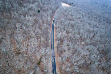 A long road in the Appalachian mountains