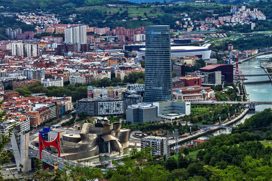 aerial view of the city