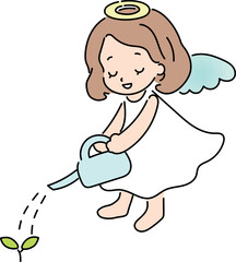天使の女の子のイラスト