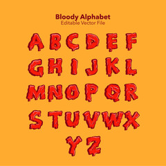 Bloody lettering. Bloody typography, Halloween fonts. Halloween letters