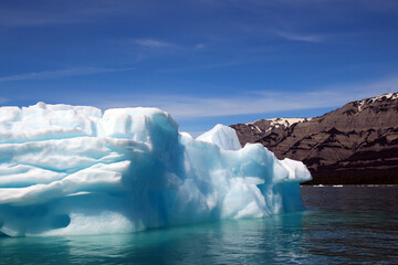Iceberg in Icy Bay in the Wrangell-Saint-Elias Wilderness, Alaska, United States   