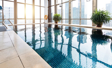 Indoor swimming pool in the city