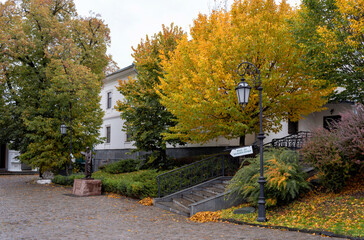 Obraz premium Autumn Monastery: Kyiv Pechersk Lavra in yellow colors