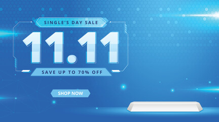 11.11 sale banner template design, for social media.
