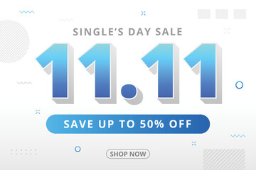 11.11 sale banner template design, for social media.