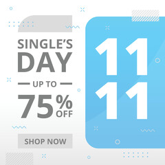 11.11 sale banner template design, for social media.