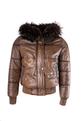 Leather jacket isolated