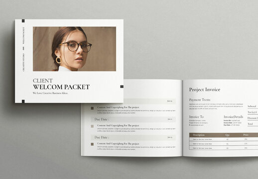Client Welcome Packet Layout - Landscape