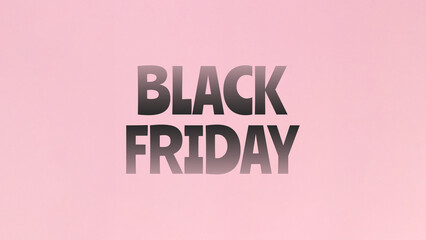 Gradient inscription black friday on a pink background