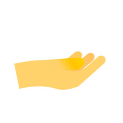 hand in yellow glove