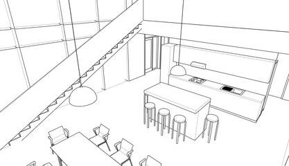 architecture vector 3d illustration