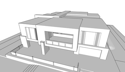 architecture vector 3d illustration