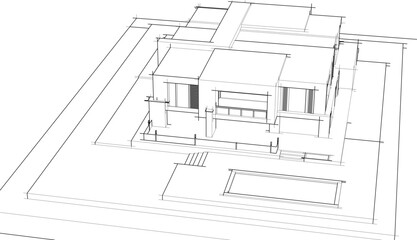 architecture vector 3d illustration