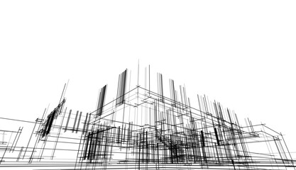 Fototapeta premium architecture vector 3d illustration