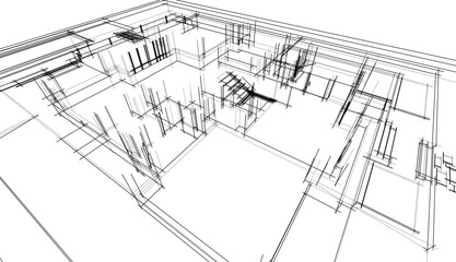 architecture vector 3d illustration