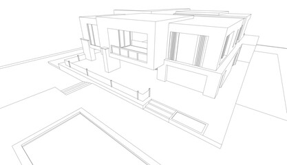 architecture vector 3d illustration