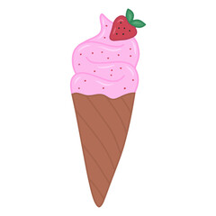 Doodle hand drawn ice cream vector isolated illustration