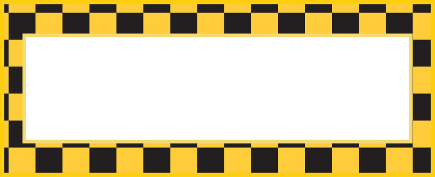 cute yellow banner, tag, label checkers, gingham, plaid, tartan decoration