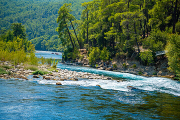Canyoning and rafting trip of Koprucay River in Manavgat of Antalya, Turkey