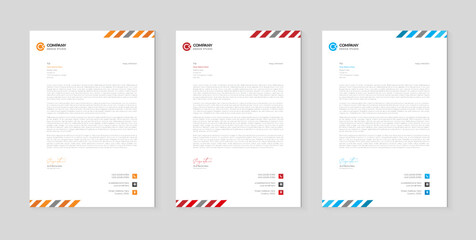 Professional creative letterhead template design