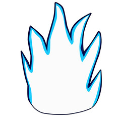 burning blue fire illustration
