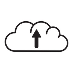 Cloud Upload File Storage Icon Vector Illustration Design