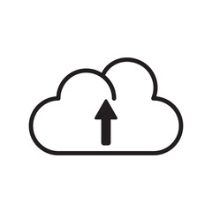 Cloud Upload File Storage Icon Vector Illustration Design