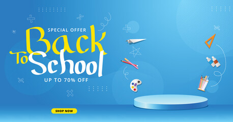 Back to school vector concept design.