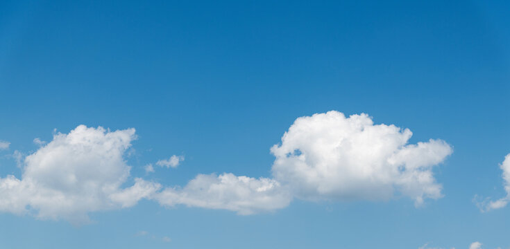 Beautiful blue sky withwhite clouds. © xy