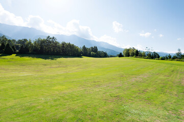 Landscape of golf course in the countryside