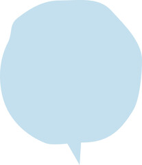 blue speech bubbles on transparent background . chat box or chat vector square and doodle message or communication icon Cloud speaking for comics and minimal message dialog