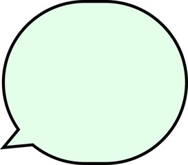 green speech bubbles on transparent background . chat box or chat vector square and doodle message or communication icon Cloud speaking for comics and minimal message dialog