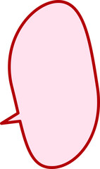 pink speech bubbles on transparent background . chat box or chat vector square and doodle message or communication icon Cloud speaking for comics and minimal message dialog