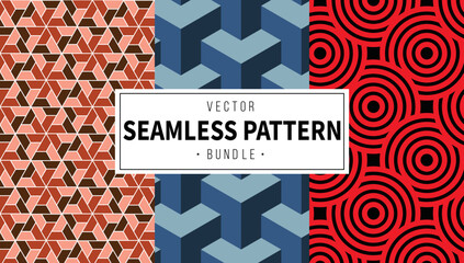Seamless pattern Geometric shapes background vector