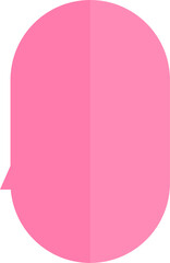 pink speech bubbles on transparent background . chat box or chat vector square and doodle message or communication icon Cloud speaking for comics and minimal message dialog