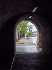 Fototapeta na wymiar Seine River tunnel