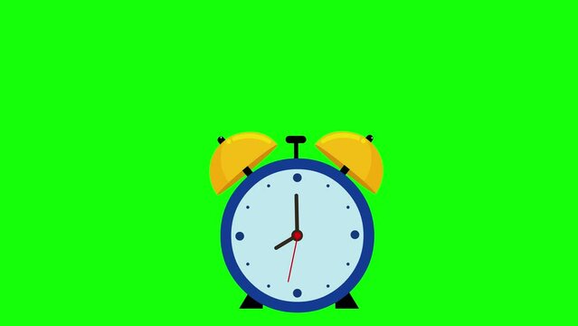 alam clock animation green screen 4k 