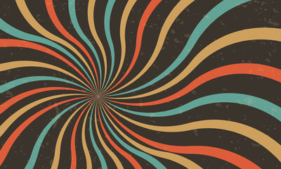 Retro sun background. Vintage rays of the sun. Vector illustration