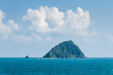 Close-up shot of Keelung Islet off the north coast of Taiwan.