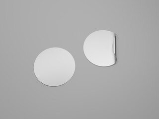 Sticker mockup 3d rendering  