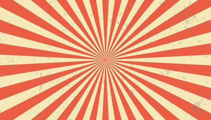 Retro sun background. Vintage rays of the sun. Vector illustration