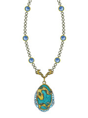Jewelry design fancy art snake set with turquoise necklace. Hand drawing and painting on paper.
