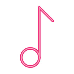 pink music note neon light