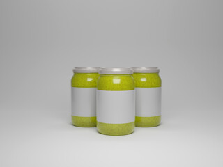 Jam Jelly packaging mockup 3d rendering 